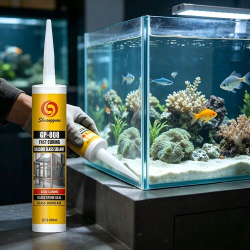 latest company news about What is the shuangyuan GP-808 silicone sealant specifically designed for large aquarium glass panels?