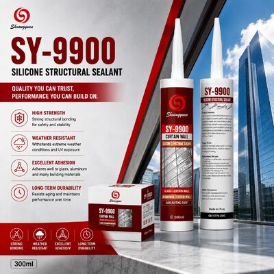 Jakość Shuangyuan SY-9900 Strukturalny Uszczelniacz Odporny na Promieniowanie UV Klej do Kamienia i Paneli Aluminiowych na Ścianach Osłonowych o Szerokim Zakresie Temperatur fabryka