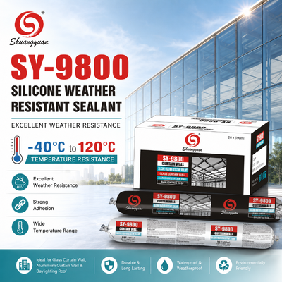 গুণমান SY-9800 সর্ব-আবহাওয়া সিলিকন সিল্যান্ট চমৎকার আবহাওয়া ও ইউভি প্রতিরোধ ক্ষমতা সহ কারখানা