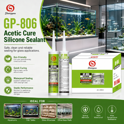 Kwaliteit GP-806 Acetic Cure Siliconenkit voor Aquaria, Vissenkommen en Glazen Vitrines fabriek