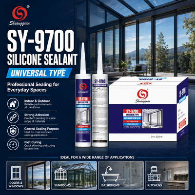 Qualität SY-9700 Universaldichtstoff aus Silikon für Innen- und Außentüren und -fenster Fabrik