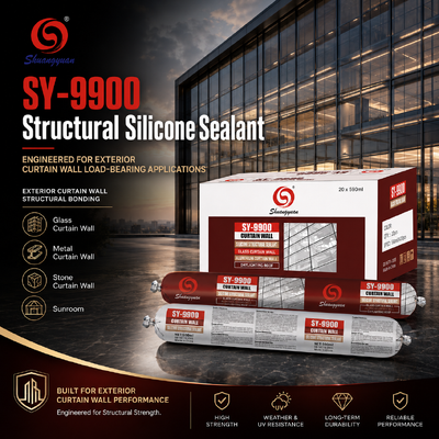 Ποιότητα SY-9900 Ανθεκτικό στις καιρικές συνθήκες δομικό σφραγιστικό σιλικόνης για εξωτερικούς τοίχους κουρτίνας εργοστάσιο