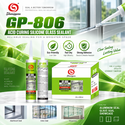 Buen precio Sellador de silicona ácida de curado rápido GP-806 para ventanas y puertas en línea
