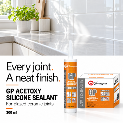 Giá tốt. Keo Silicone đa dụng Shuangyuan GP 300ml gốc Acetoxy dùng cho kính và gốm tráng men trực tuyến