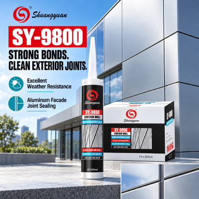 Bom preço Selante de Silicone Resistente às Intempéries SY-9800 para Juntas de Fachadas de Vidro on-line